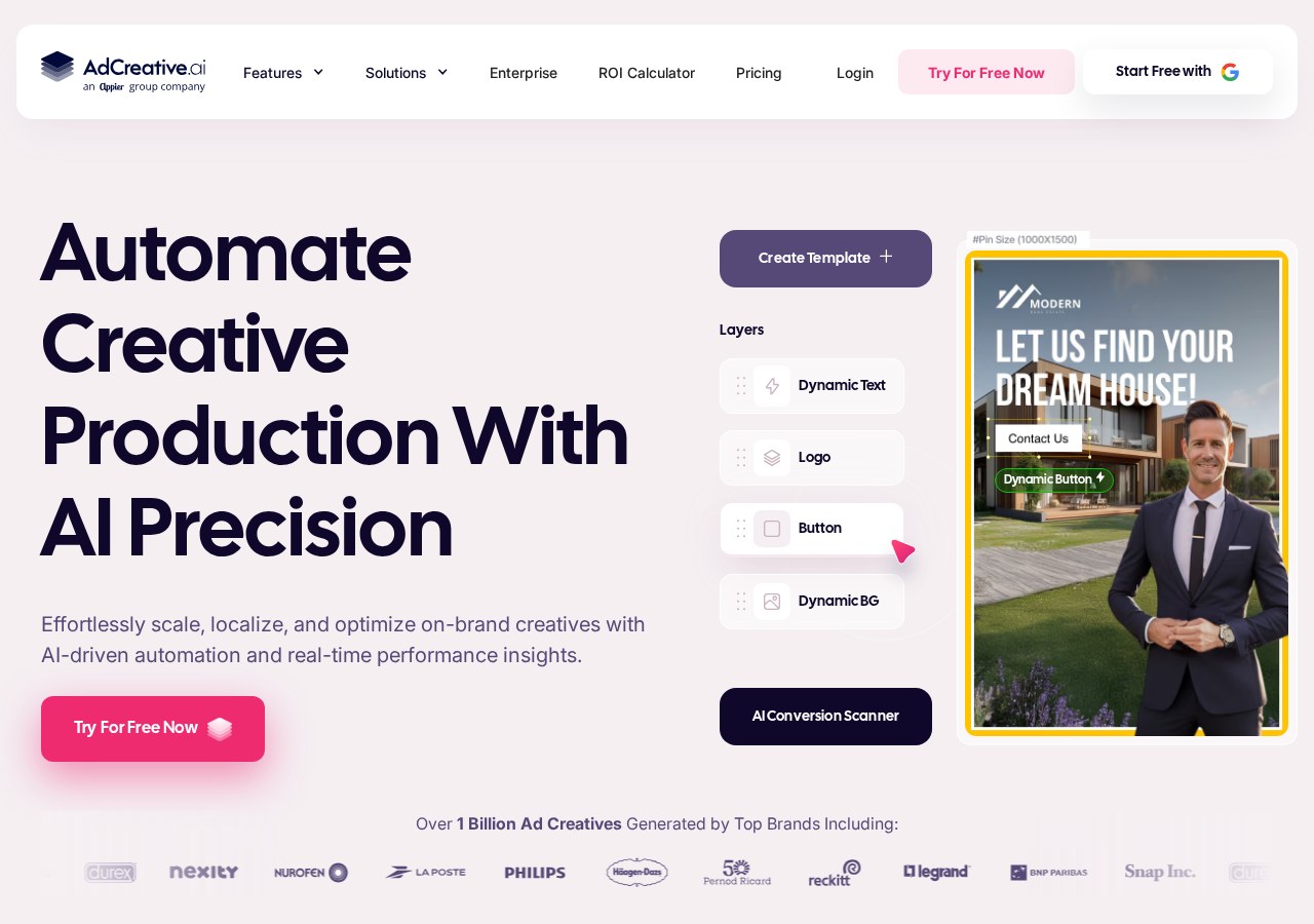 AdCreative.ai custom template workflow