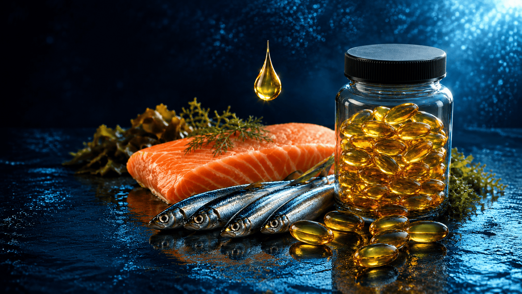 Editorial illustration representing supplements & vitamins