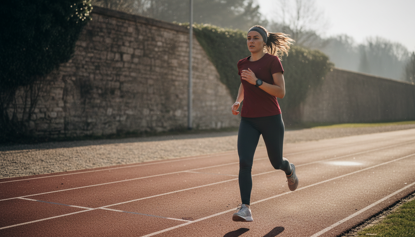 A candid daylight photograph of an anonymous person in ordinary sportswear mid-activity around apple watch ultra 3 [gps + cellular 49mm] review: lacing trainers on a park bench, st