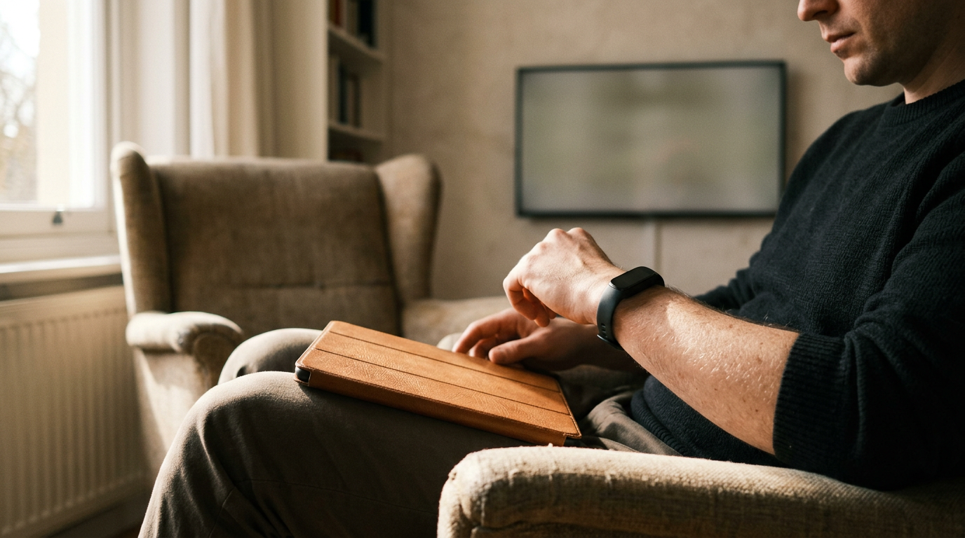 A viewer searches for Sterling Point on a television in a bright living room.