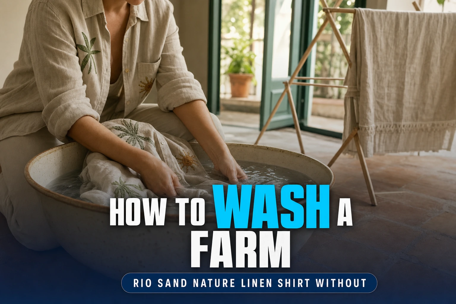 How to Wash a Farm Rio Sand Nature Linen Shirt Without Ruining It