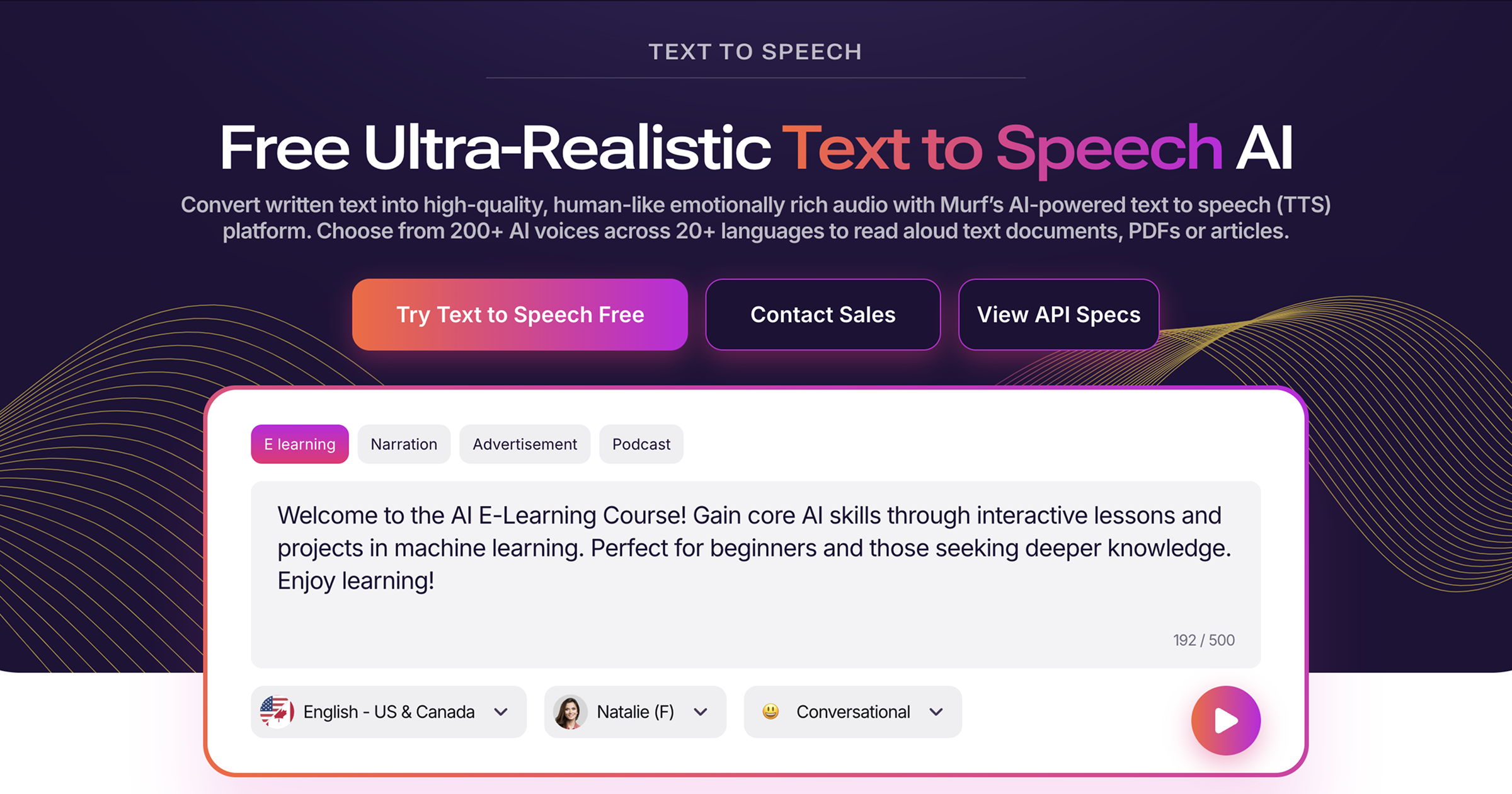 Murf — Free Text to Speech Online with 200+ Realistic AI Voices